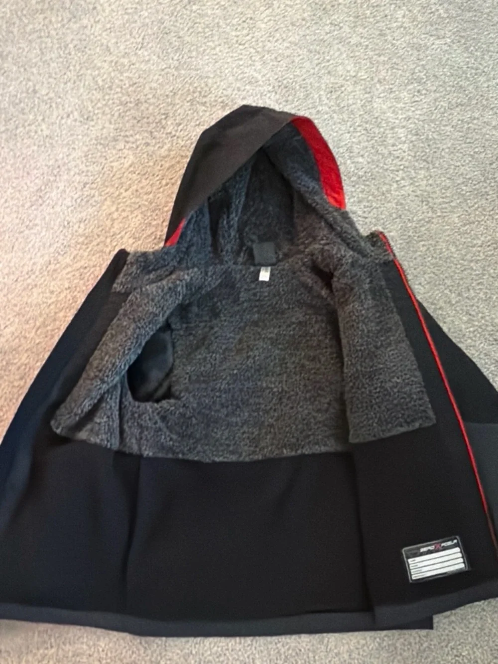ZeroXposur Boys Black Jacket with Red Trim and Hood